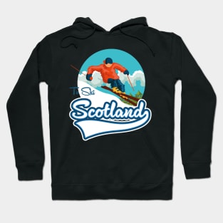 Scotland Ski travel logo Hoodie